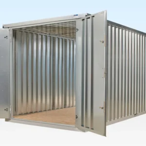 6M XL FLATPACK CONTAINER STORAGE - GALVANIZED